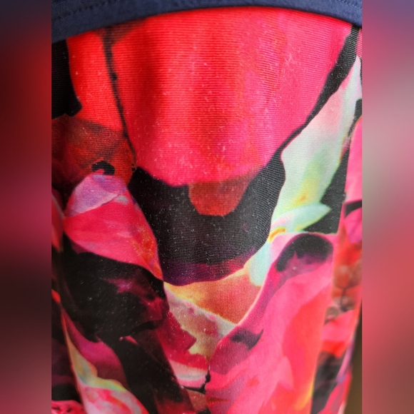 Athleta Mystique Shorebreak Pink Red Navy Athletic Lycra Dress Size XS - Picture 3 of 5